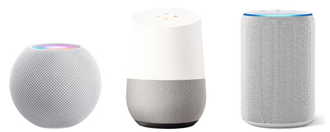 Smart Speaker von Apple, Google und Amazon